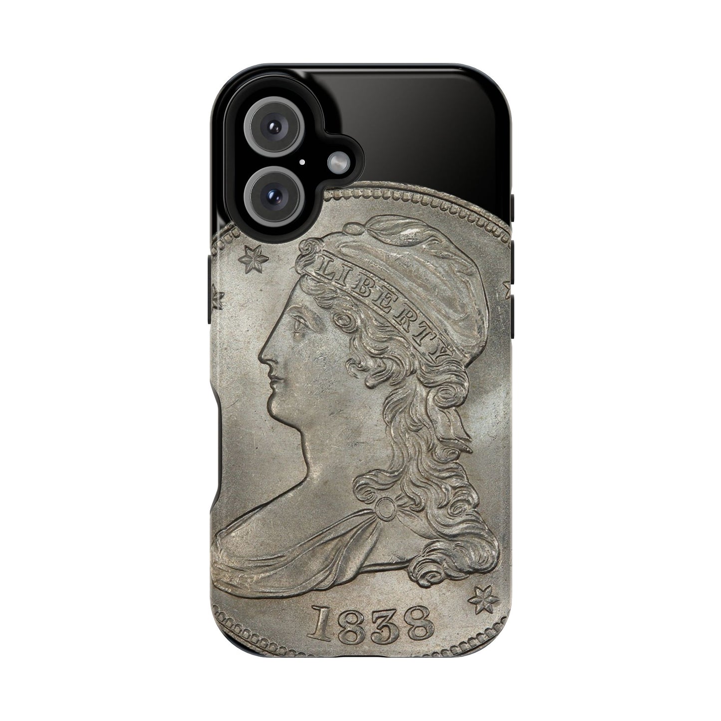 Capped bust Magnetic Tough Case, Phone Protector, Unique Gift, Retro Style, Coin Collecting, Eco-friendly Phone Cover