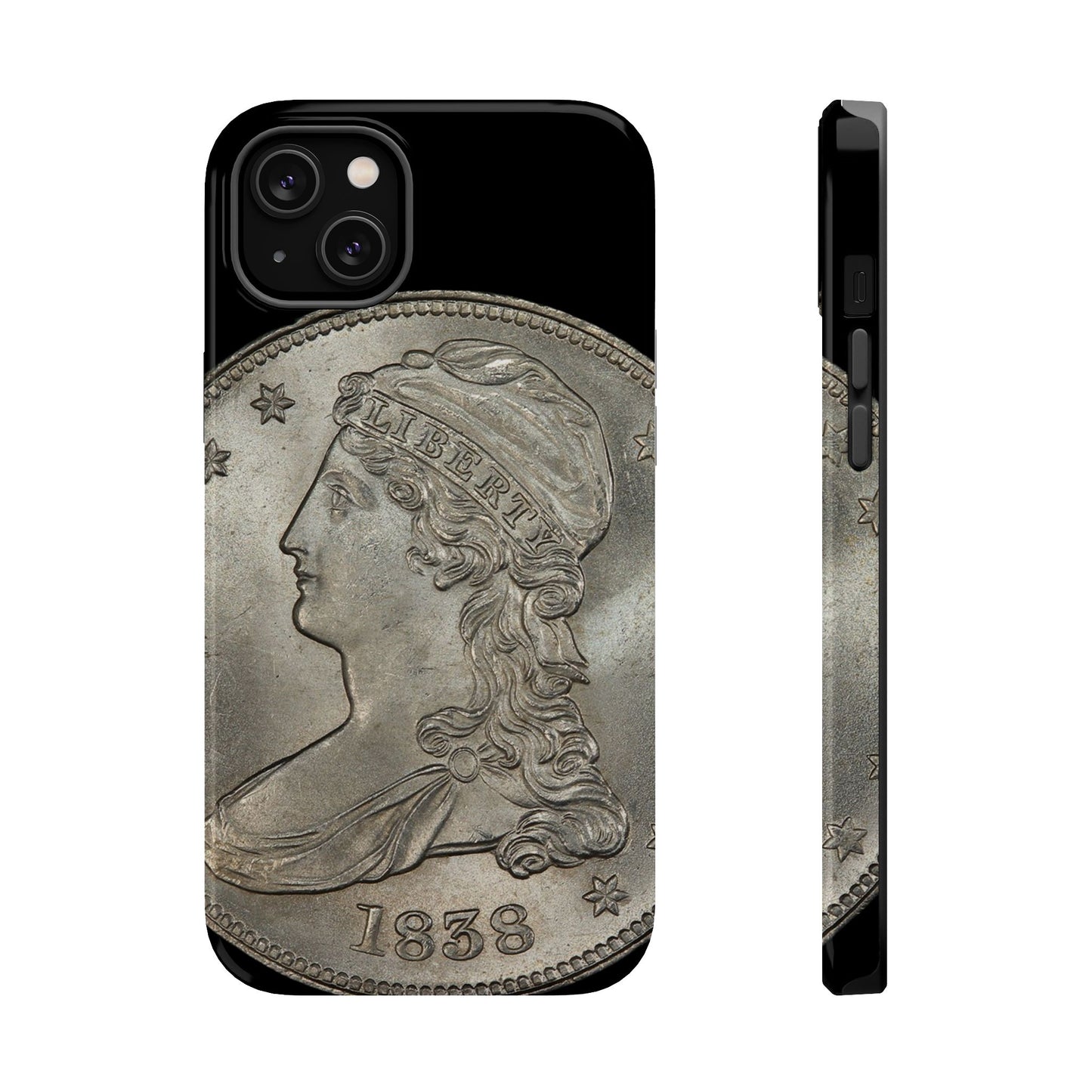 Capped bust Magnetic Tough Case, Phone Protector, Unique Gift, Retro Style, Coin Collecting, Eco-friendly Phone Cover