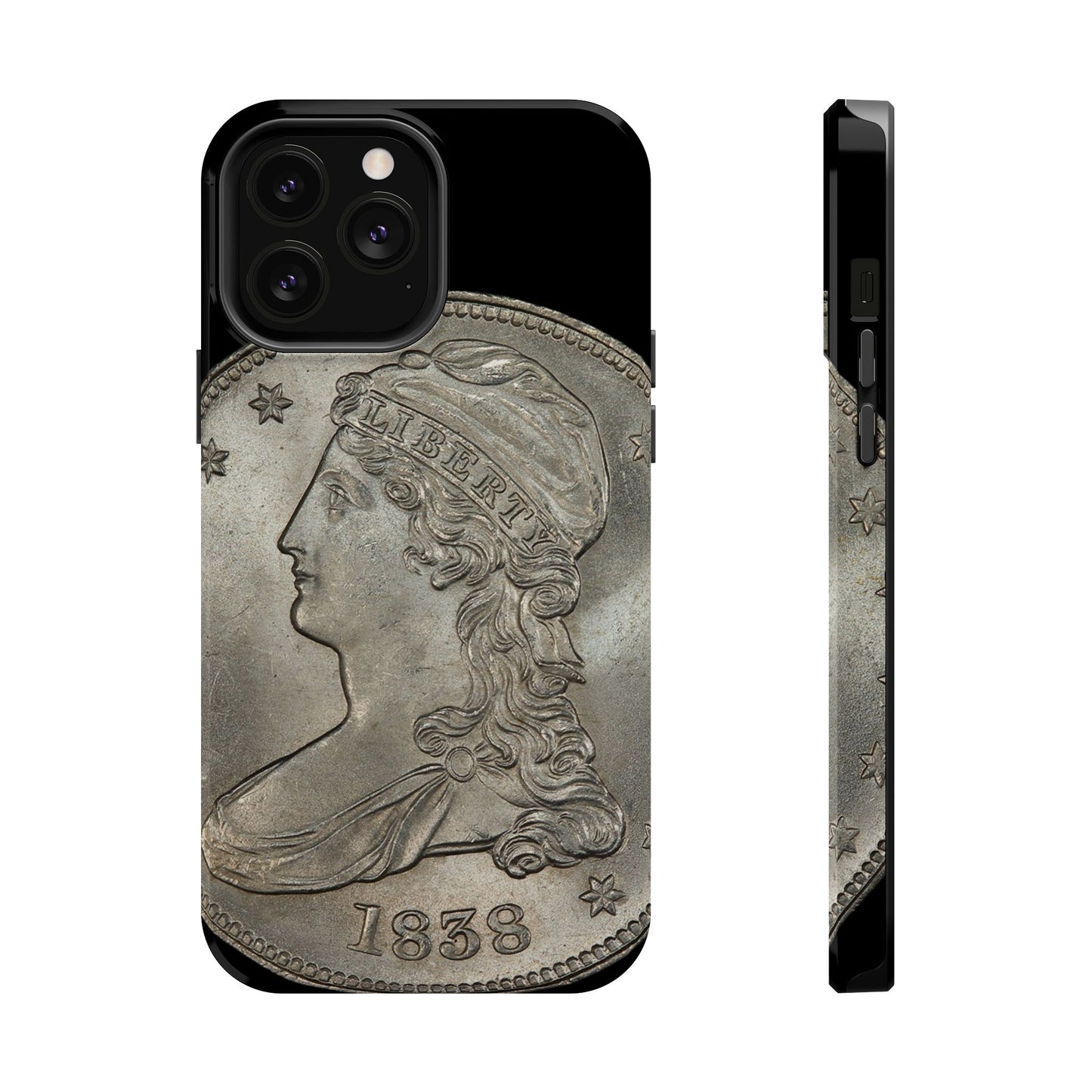 Capped bust Magnetic Tough Case, Phone Protector, Unique Gift, Retro Style, Coin Collecting, Eco-friendly Phone Cover