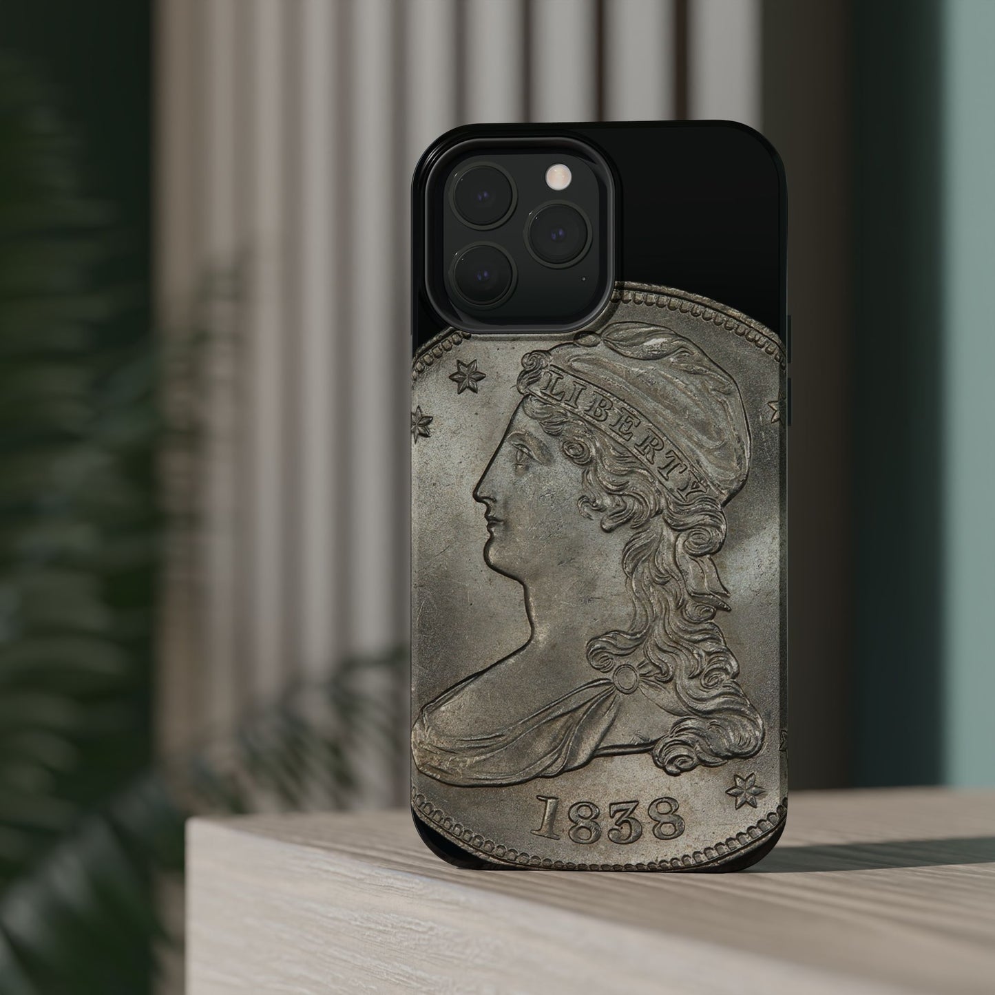 Capped bust Magnetic Tough Case, Phone Protector, Unique Gift, Retro Style, Coin Collecting, Eco-friendly Phone Cover