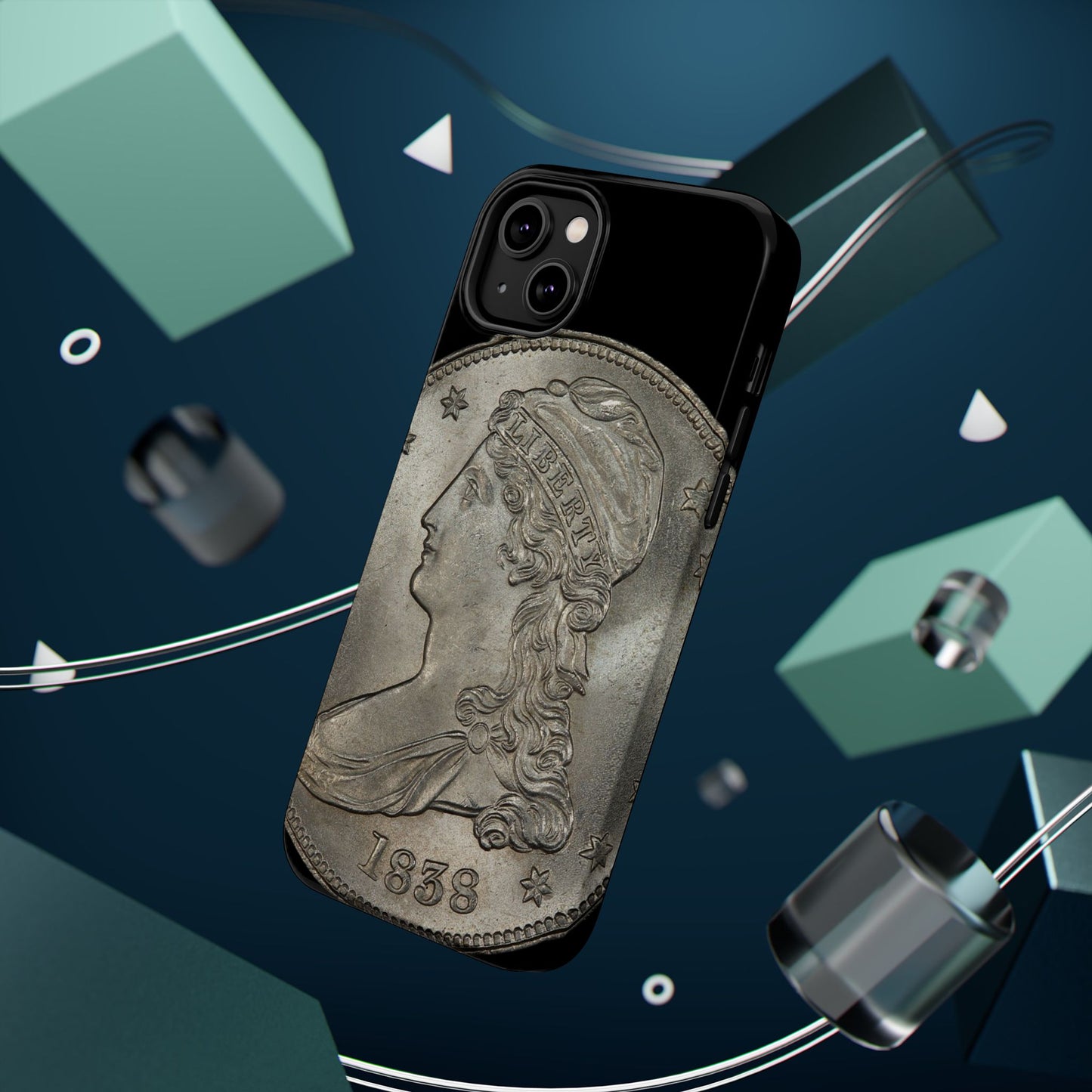 Capped bust Magnetic Tough Case, Phone Protector, Unique Gift, Retro Style, Coin Collecting, Eco-friendly Phone Cover