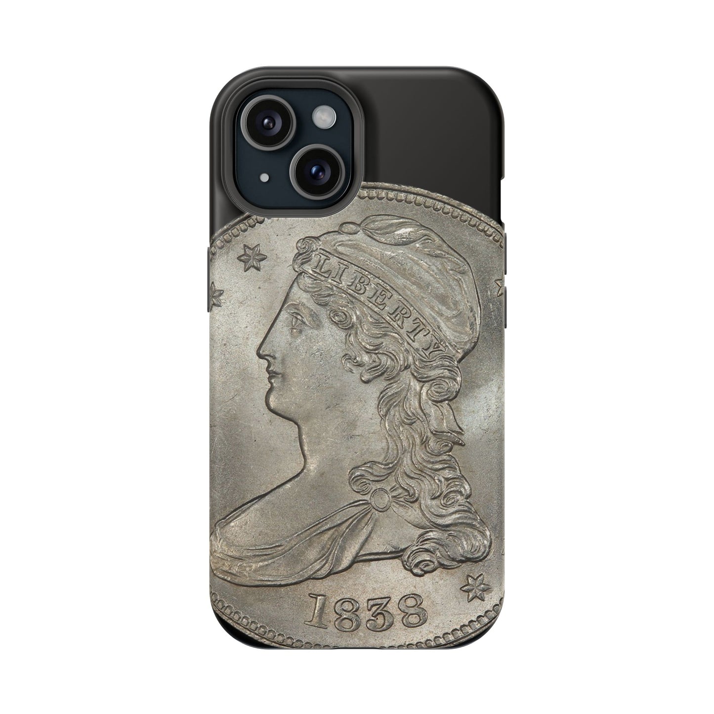 Capped bust Magnetic Tough Case, Phone Protector, Unique Gift, Retro Style, Coin Collecting, Eco-friendly Phone Cover