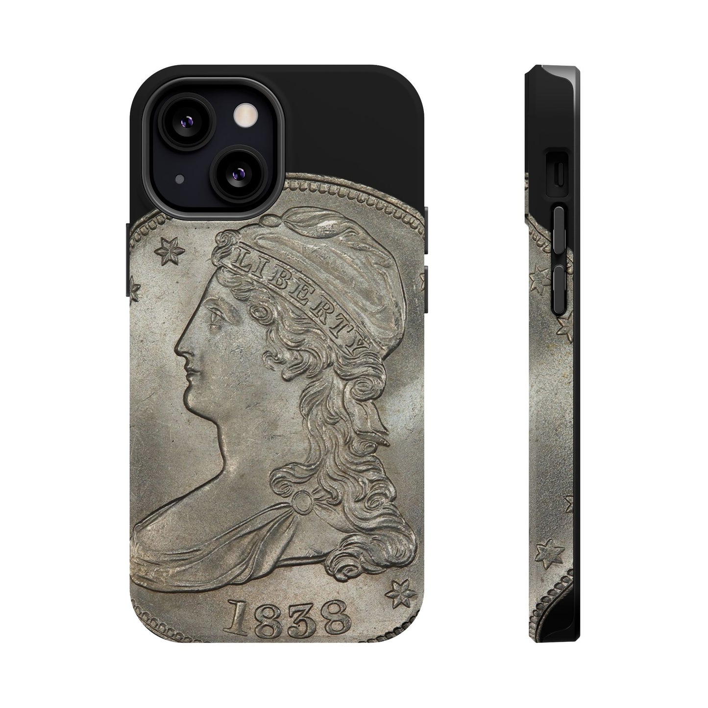Capped bust Magnetic Tough Case, Phone Protector, Unique Gift, Retro Style, Coin Collecting, Eco-friendly Phone Cover