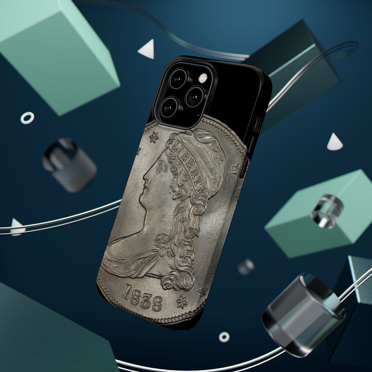 Capped bust Magnetic Tough Case, Phone Protector, Unique Gift, Retro Style, Coin Collecting, Eco-friendly Phone Cover