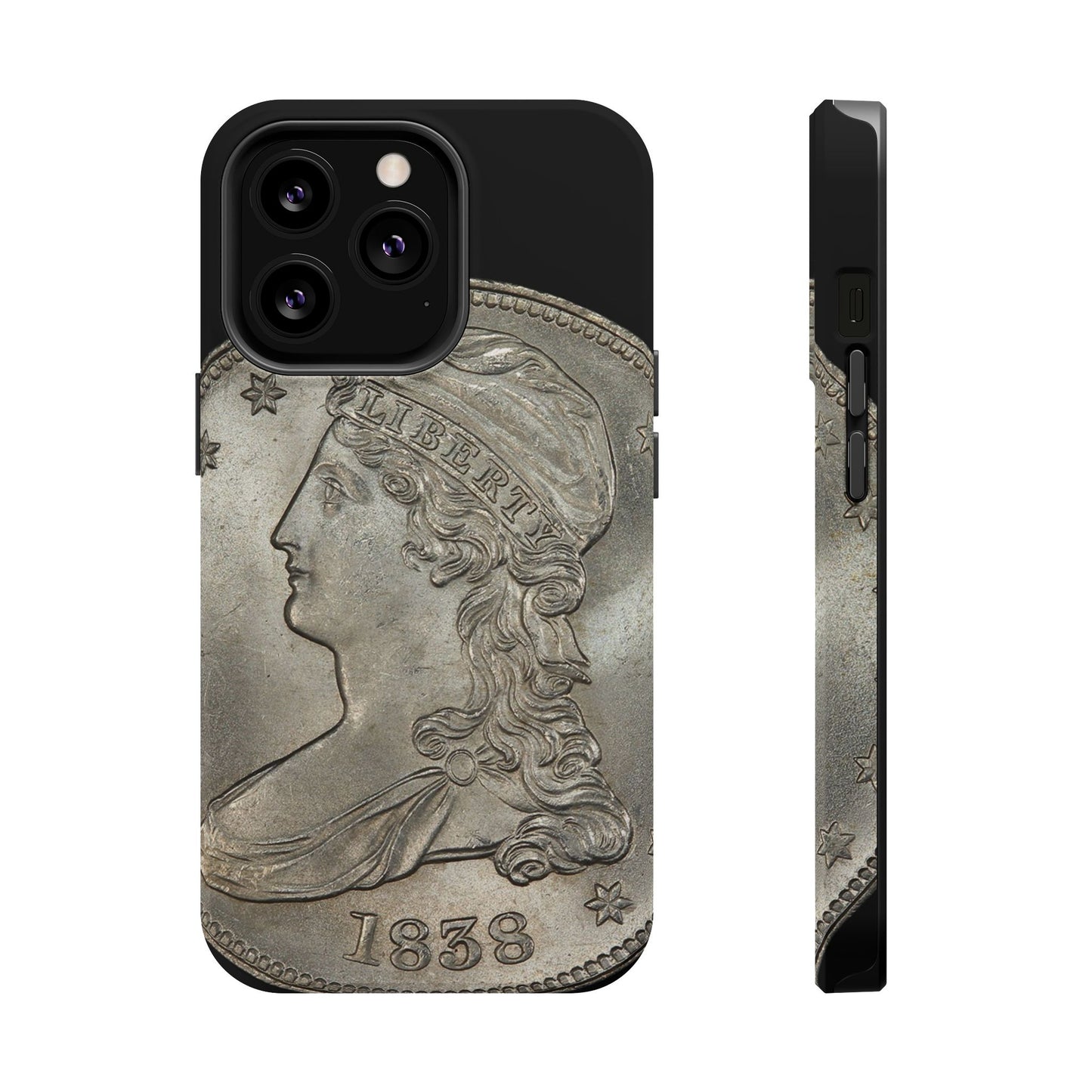 Capped bust Magnetic Tough Case, Phone Protector, Unique Gift, Retro Style, Coin Collecting, Eco-friendly Phone Cover