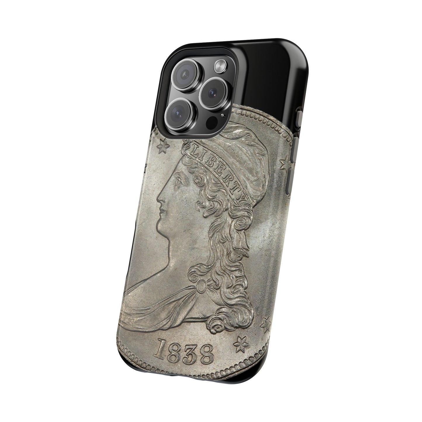 Capped bust Magnetic Tough Case, Phone Protector, Unique Gift, Retro Style, Coin Collecting, Eco-friendly Phone Cover