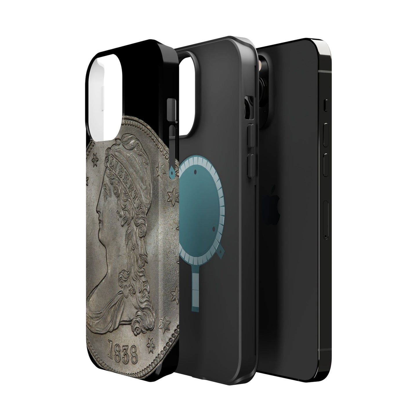 Capped bust Magnetic Tough Case, Phone Protector, Unique Gift, Retro Style, Coin Collecting, Eco-friendly Phone Cover