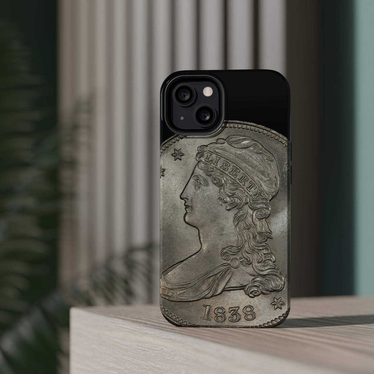 Capped bust Magnetic Tough Case, Phone Protector, Unique Gift, Retro Style, Coin Collecting, Eco-friendly Phone Cover