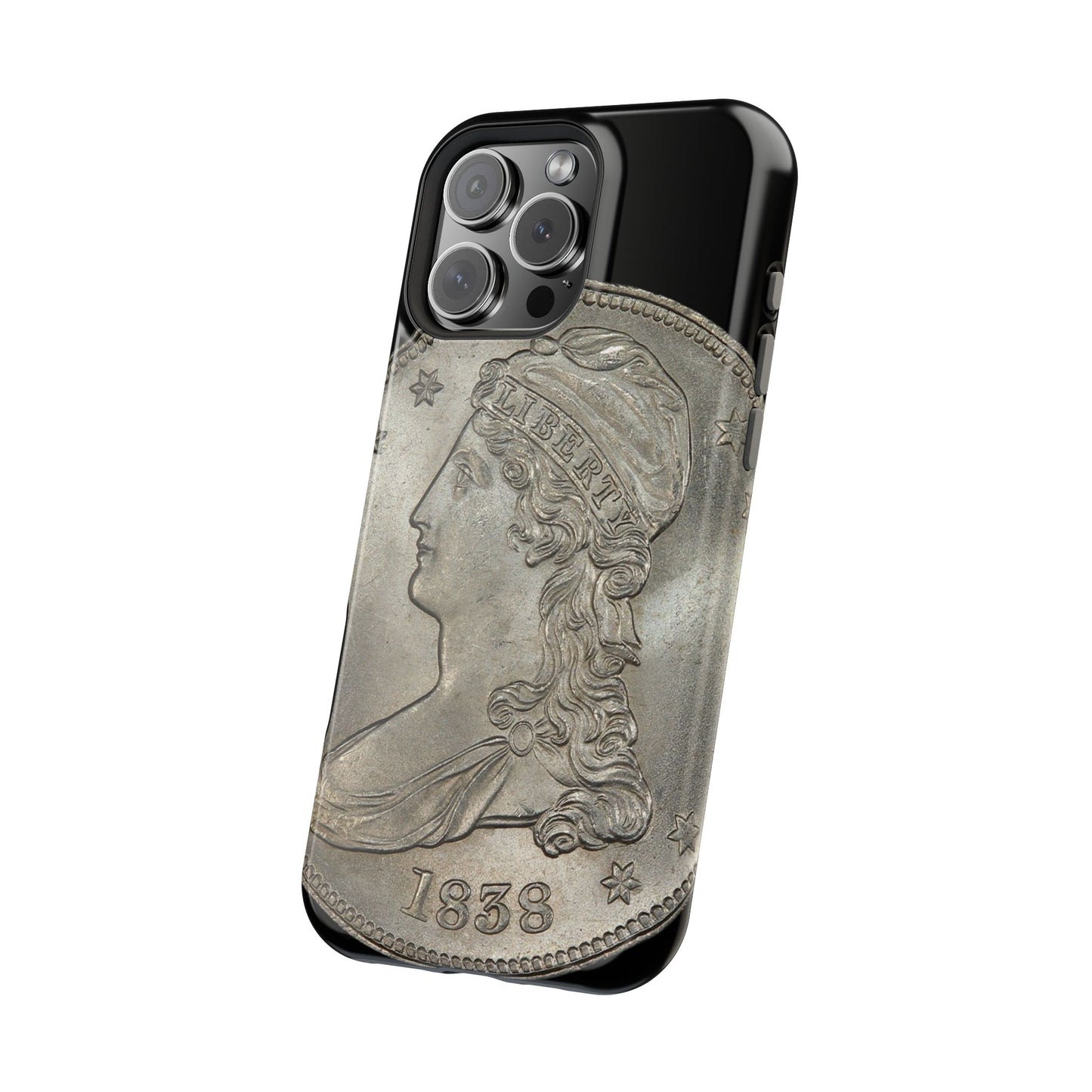 Capped bust Magnetic Tough Case, Phone Protector, Unique Gift, Retro Style, Coin Collecting, Eco-friendly Phone Cover