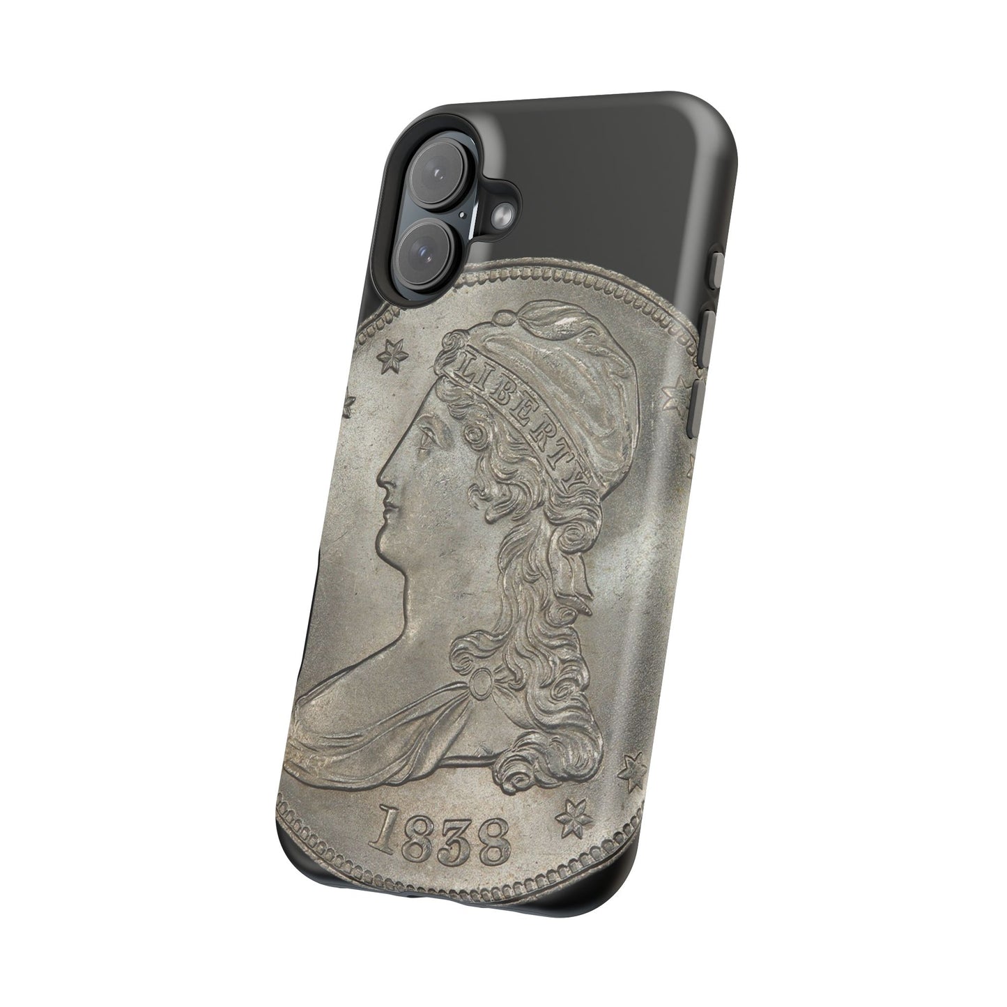 Capped bust Magnetic Tough Case, Phone Protector, Unique Gift, Retro Style, Coin Collecting, Eco-friendly Phone Cover