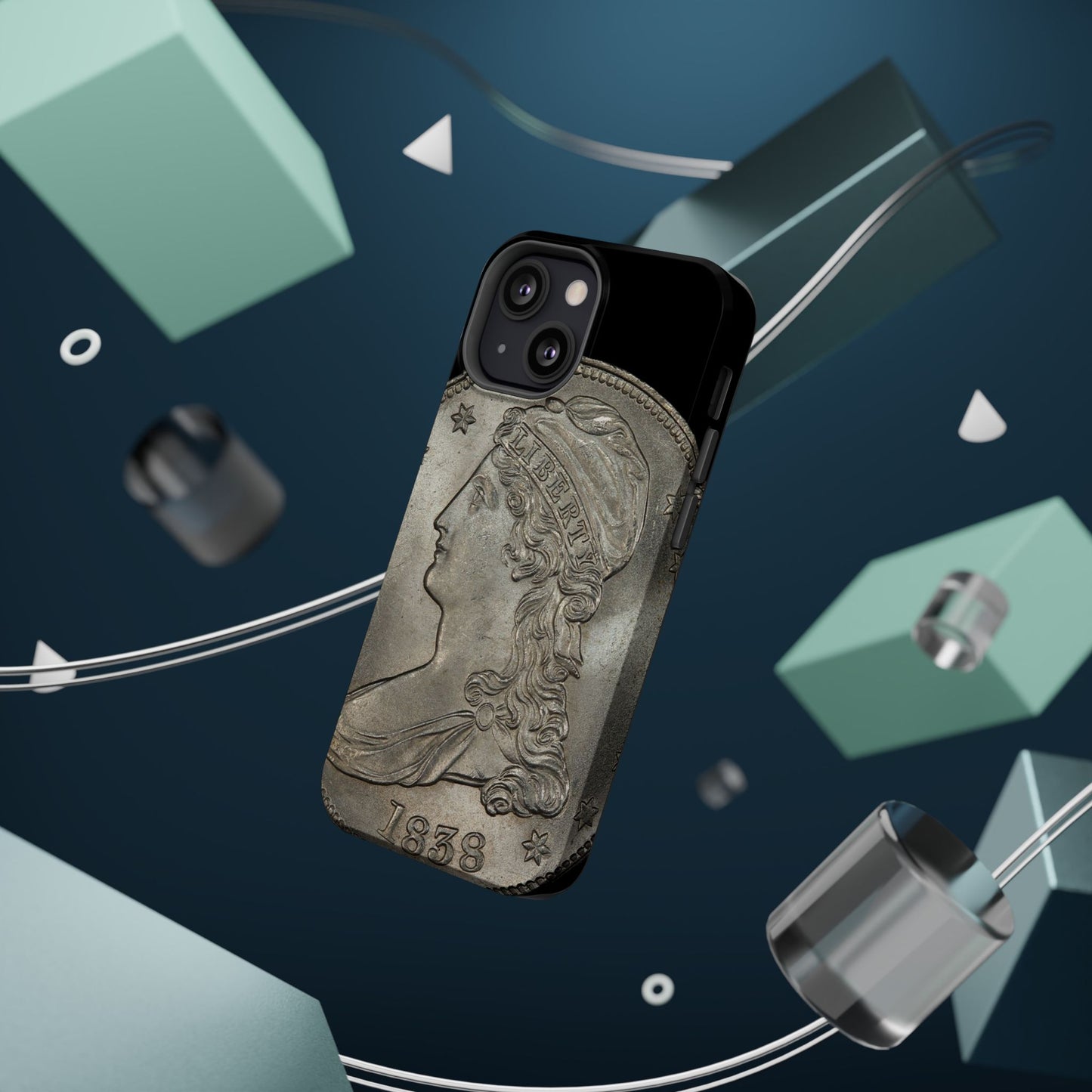 Capped bust Magnetic Tough Case, Phone Protector, Unique Gift, Retro Style, Coin Collecting, Eco-friendly Phone Cover