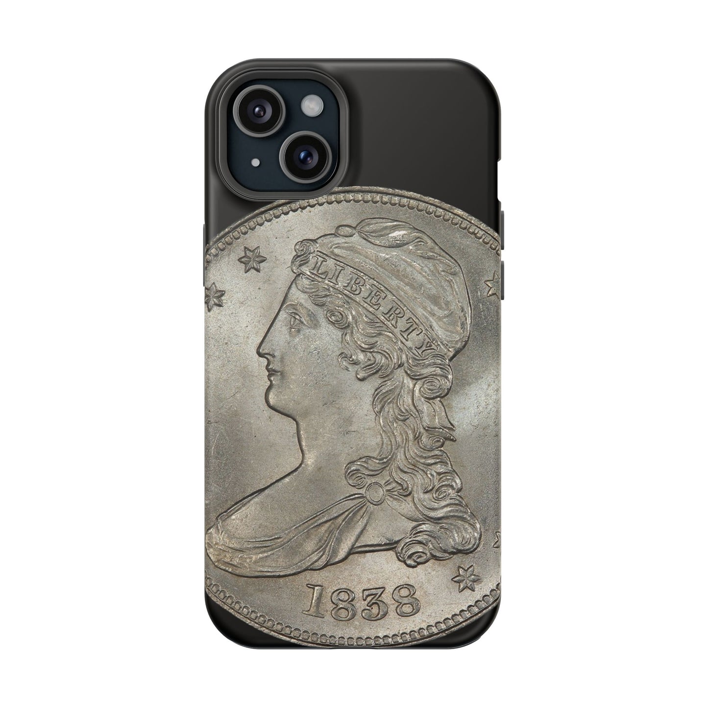 Capped bust Magnetic Tough Case, Phone Protector, Unique Gift, Retro Style, Coin Collecting, Eco-friendly Phone Cover