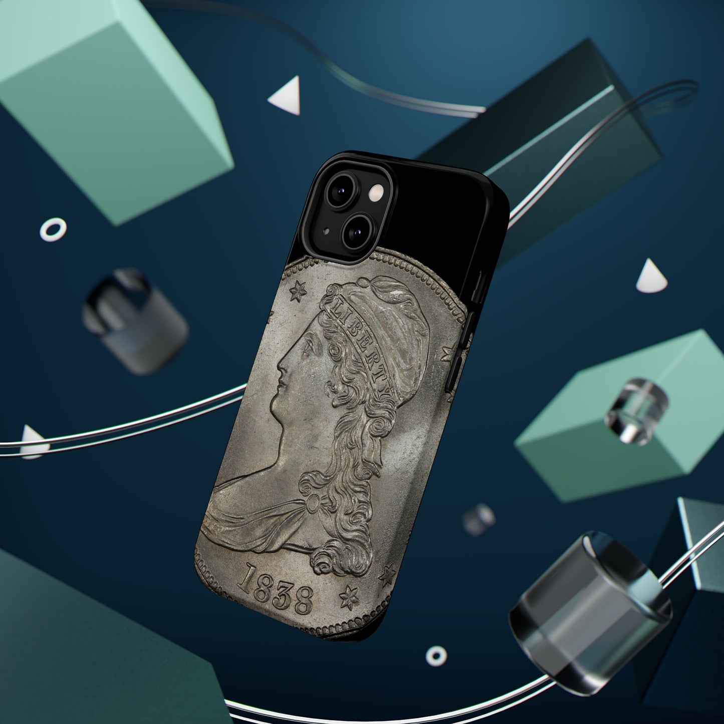 Capped bust Magnetic Tough Case, Phone Protector, Unique Gift, Retro Style, Coin Collecting, Eco-friendly Phone Cover