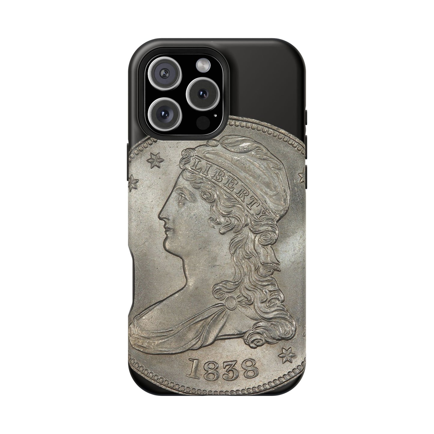 Capped bust Magnetic Tough Case, Phone Protector, Unique Gift, Retro Style, Coin Collecting, Eco-friendly Phone Cover