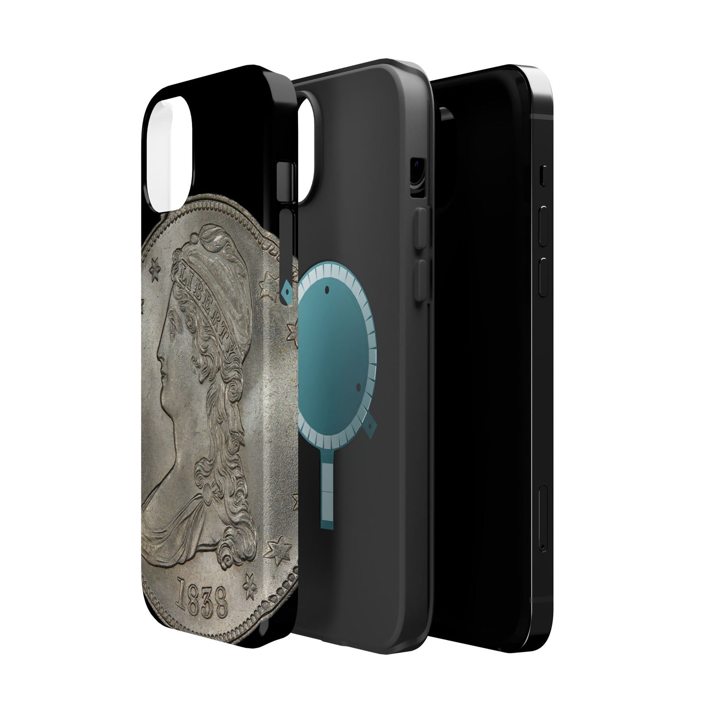 Capped bust Magnetic Tough Case, Phone Protector, Unique Gift, Retro Style, Coin Collecting, Eco-friendly Phone Cover