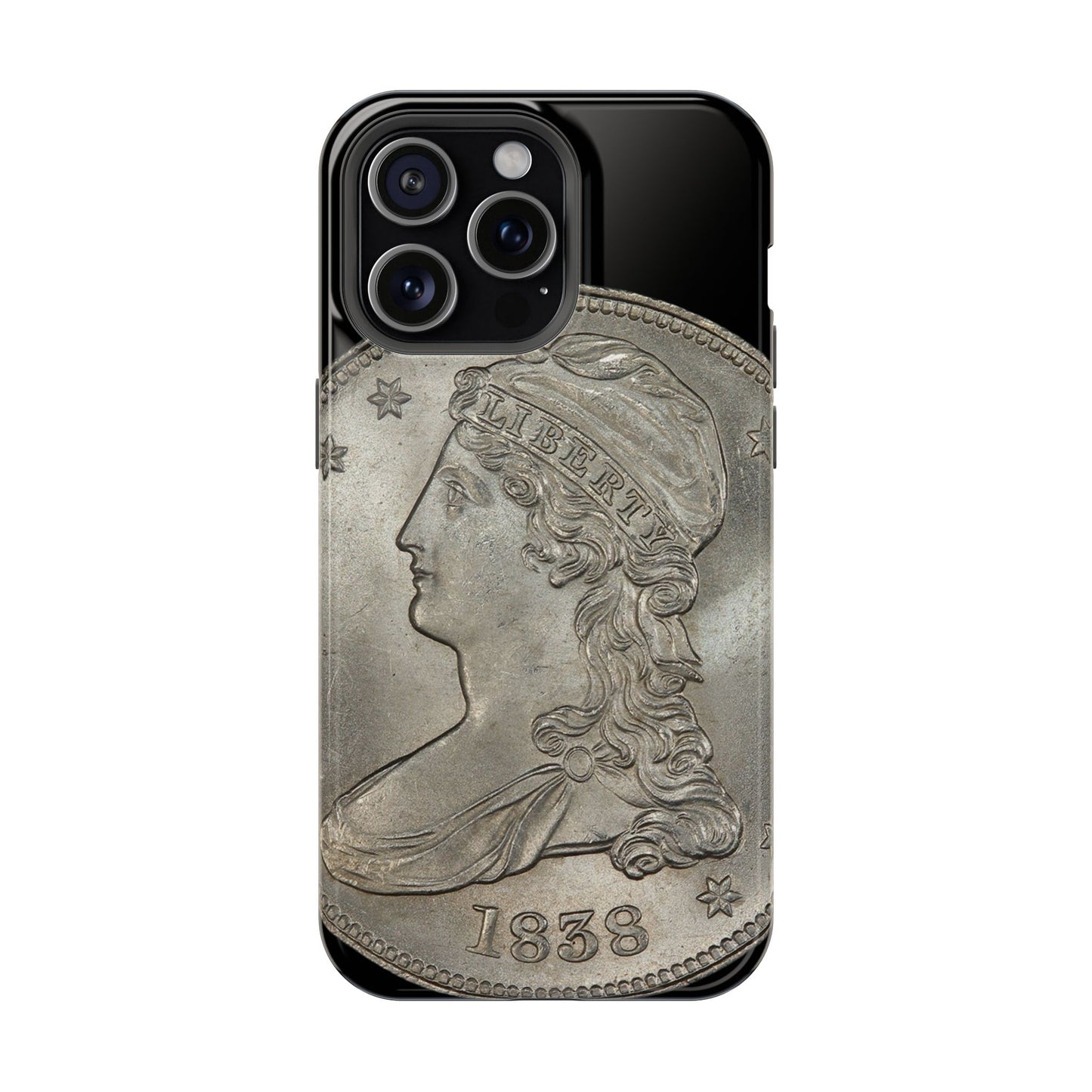 Capped bust Magnetic Tough Case, Phone Protector, Unique Gift, Retro Style, Coin Collecting, Eco-friendly Phone Cover