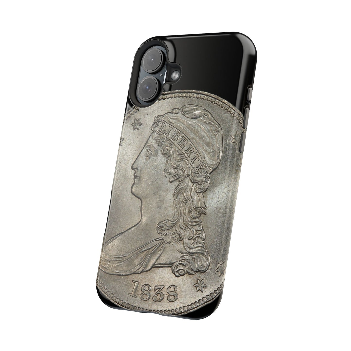 Capped bust Magnetic Tough Case, Phone Protector, Unique Gift, Retro Style, Coin Collecting, Eco-friendly Phone Cover