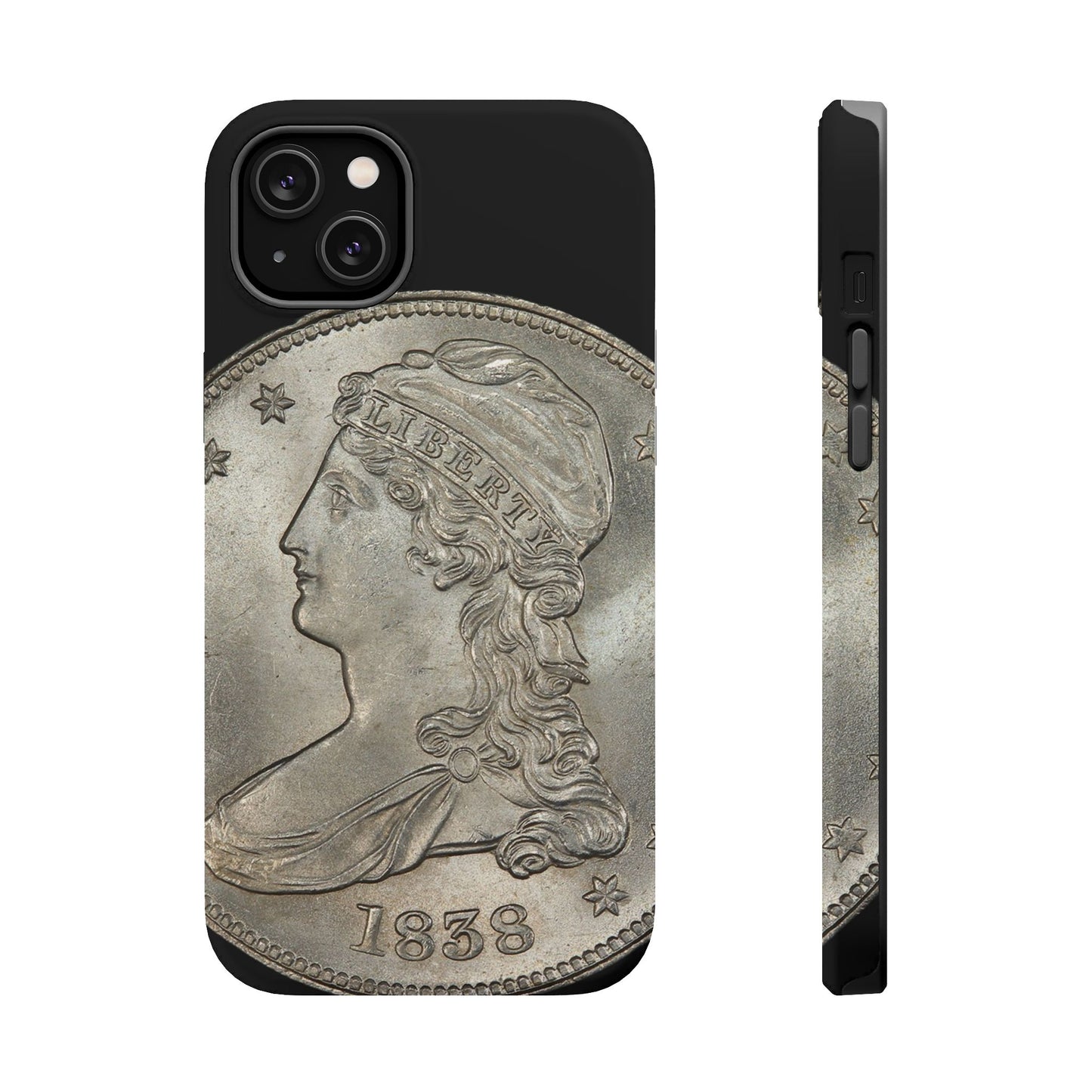 Capped bust Magnetic Tough Case, Phone Protector, Unique Gift, Retro Style, Coin Collecting, Eco-friendly Phone Cover