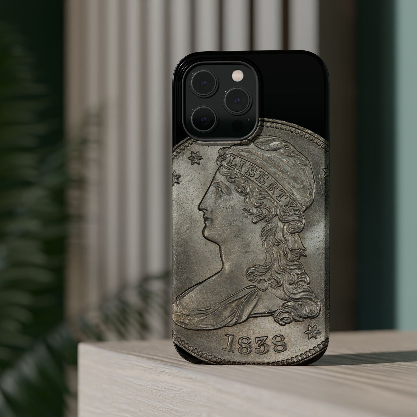 Capped bust Magnetic Tough Case, Phone Protector, Unique Gift, Retro Style, Coin Collecting, Eco-friendly Phone Cover
