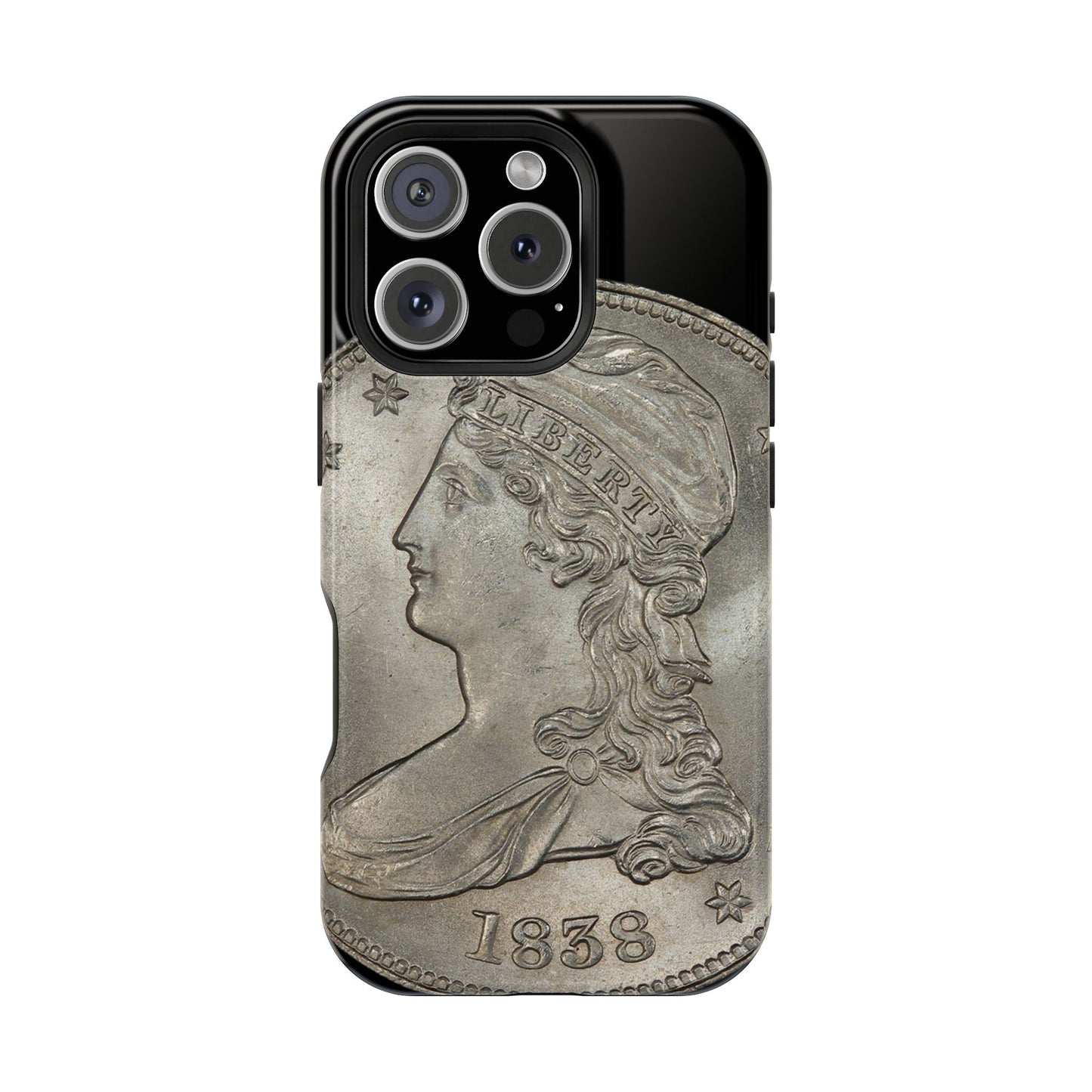 Capped bust Magnetic Tough Case, Phone Protector, Unique Gift, Retro Style, Coin Collecting, Eco-friendly Phone Cover