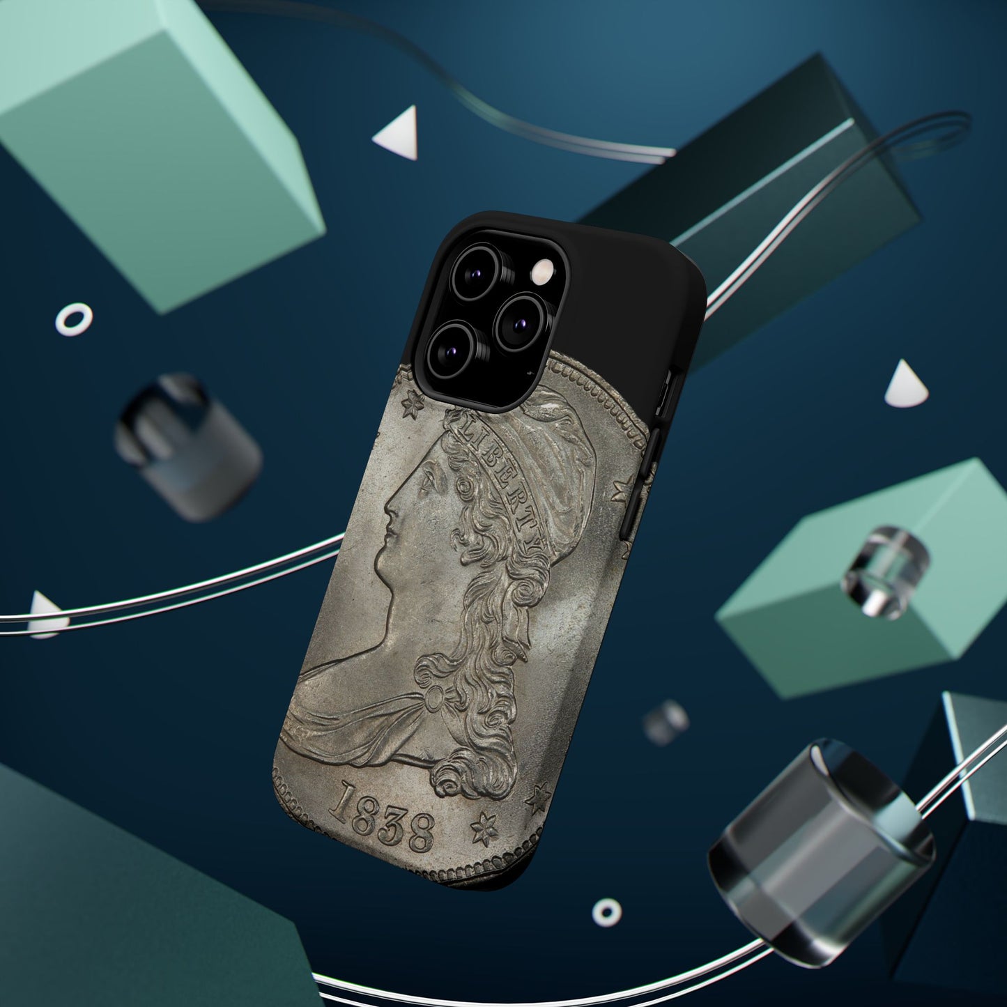 Capped bust Magnetic Tough Case, Phone Protector, Unique Gift, Retro Style, Coin Collecting, Eco-friendly Phone Cover