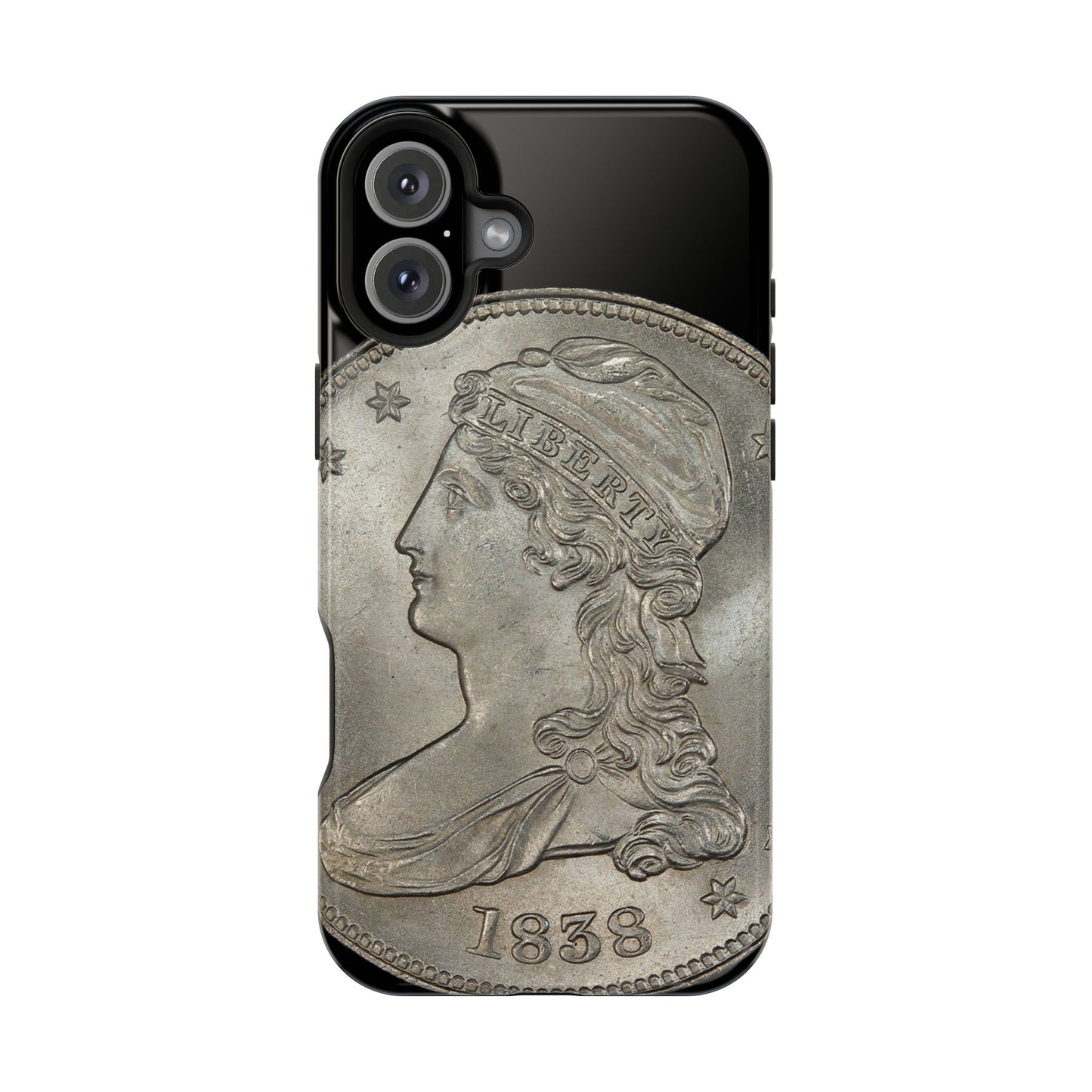Capped bust Magnetic Tough Case, Phone Protector, Unique Gift, Retro Style, Coin Collecting, Eco-friendly Phone Cover