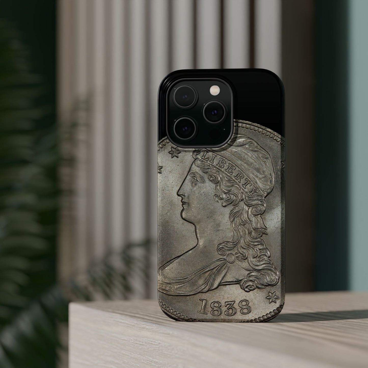 Capped bust Magnetic Tough Case, Phone Protector, Unique Gift, Retro Style, Coin Collecting, Eco-friendly Phone Cover
