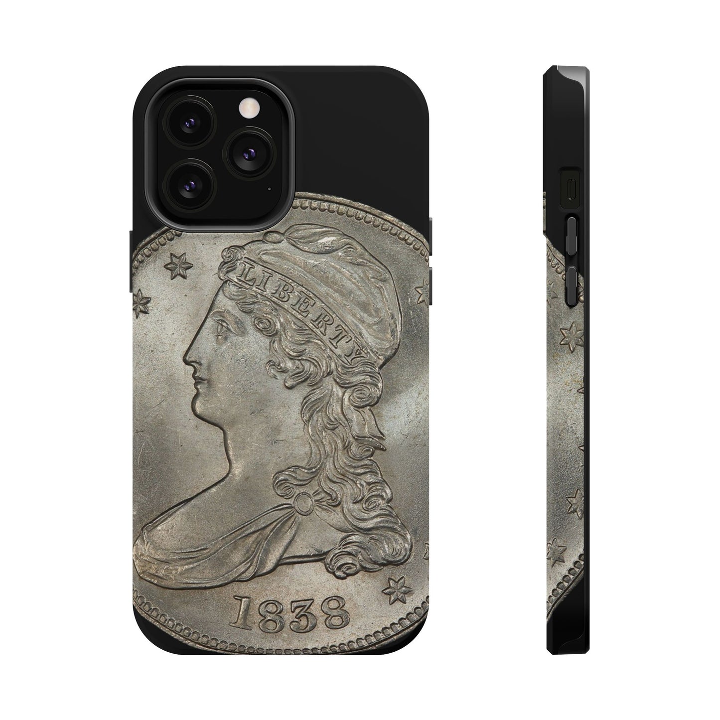 Capped bust Magnetic Tough Case, Phone Protector, Unique Gift, Retro Style, Coin Collecting, Eco-friendly Phone Cover