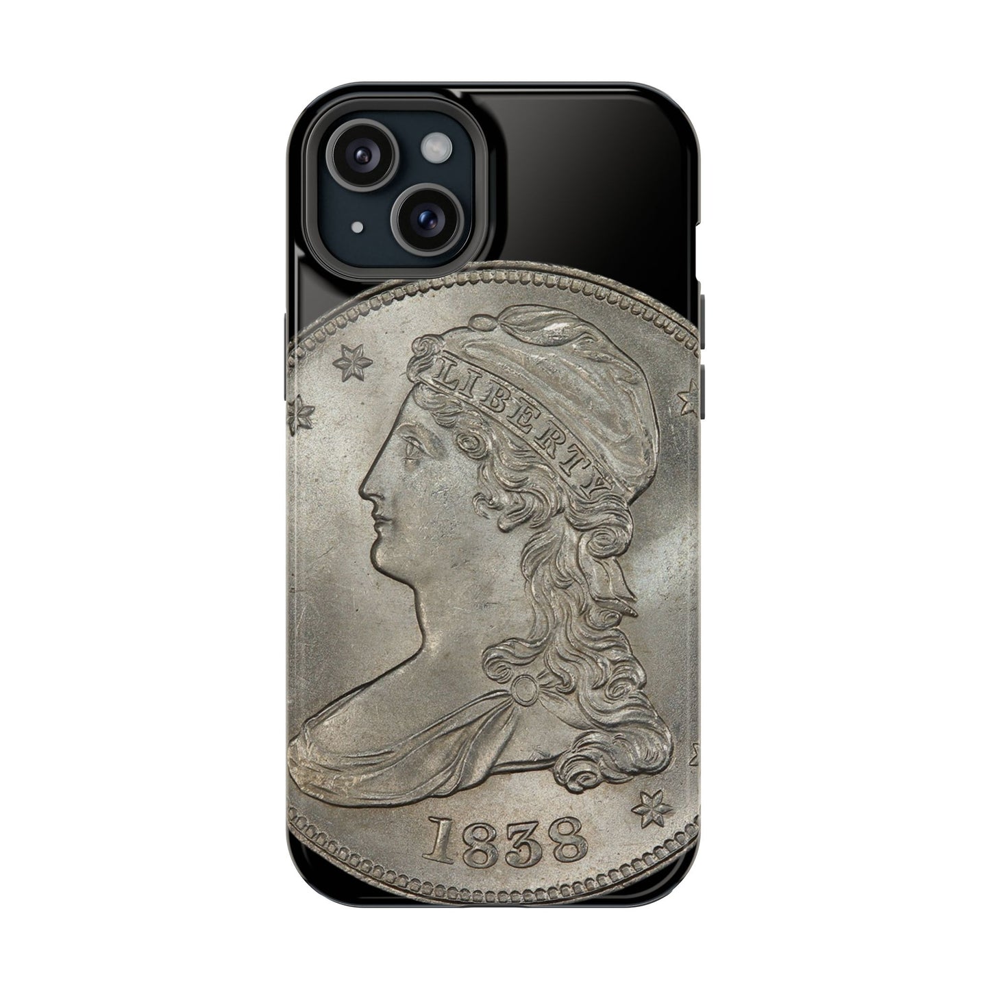 Capped bust Magnetic Tough Case, Phone Protector, Unique Gift, Retro Style, Coin Collecting, Eco-friendly Phone Cover