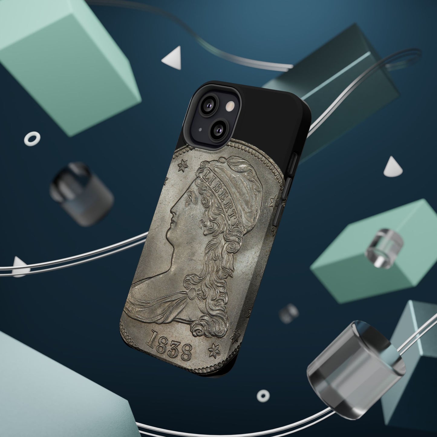 Capped bust Magnetic Tough Case, Phone Protector, Unique Gift, Retro Style, Coin Collecting, Eco-friendly Phone Cover