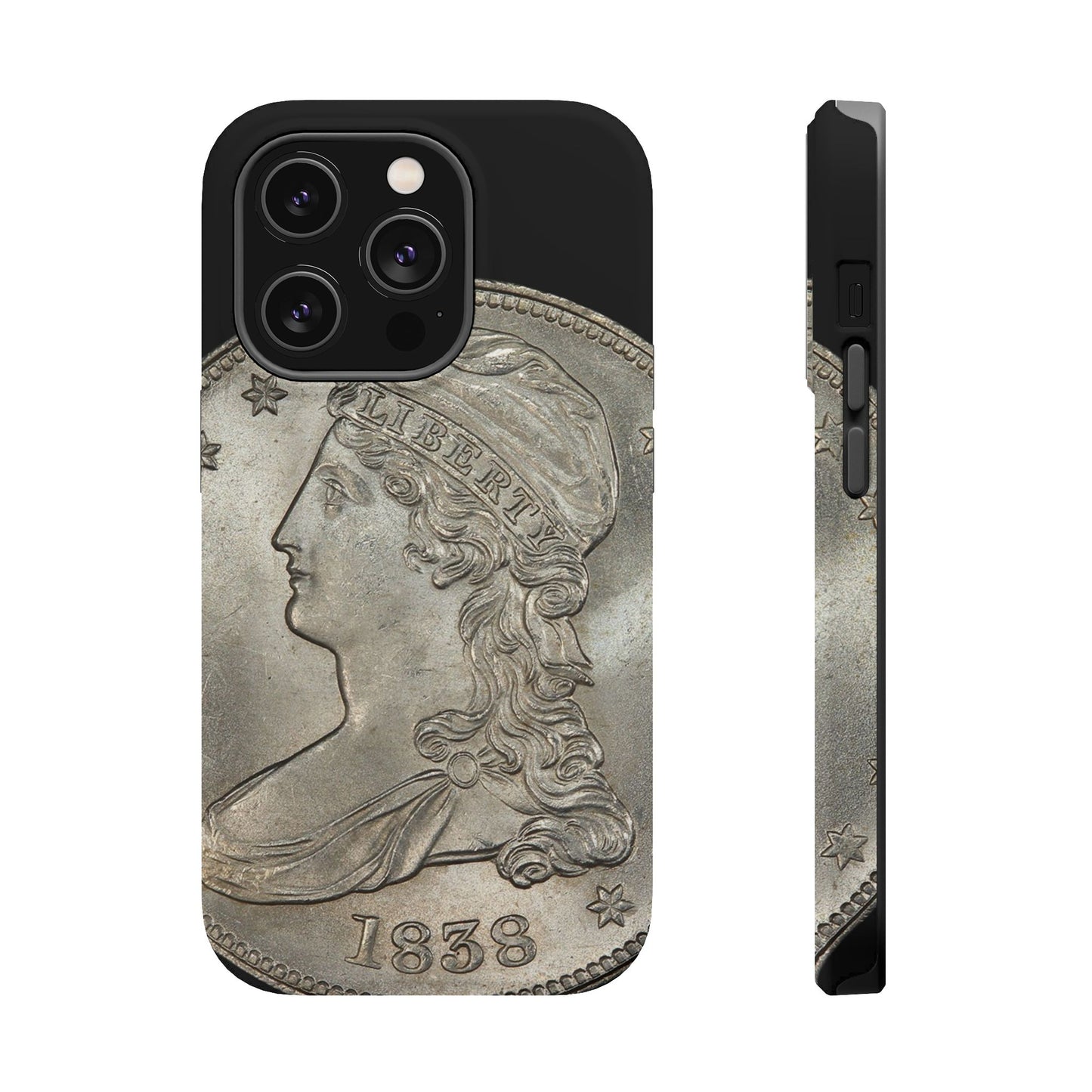 Capped bust Magnetic Tough Case, Phone Protector, Unique Gift, Retro Style, Coin Collecting, Eco-friendly Phone Cover