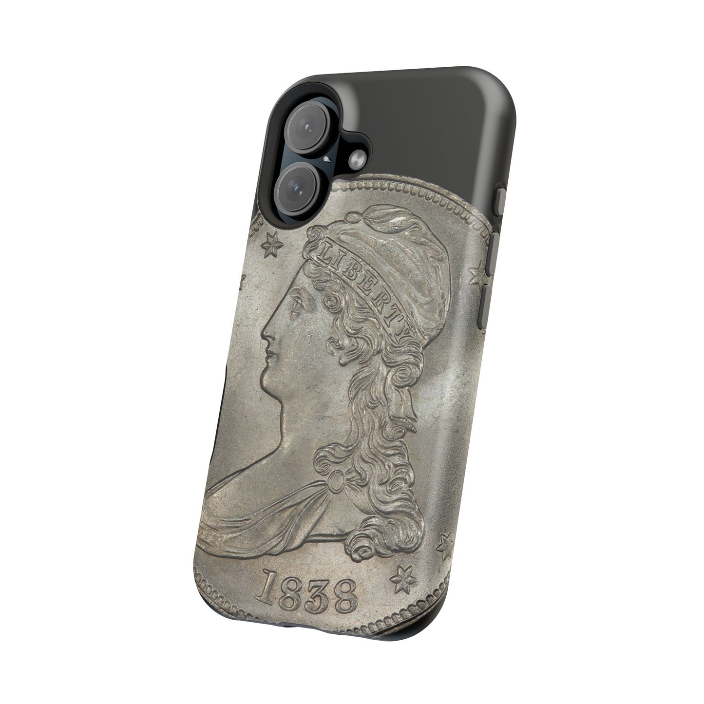 Capped bust Magnetic Tough Case, Phone Protector, Unique Gift, Retro Style, Coin Collecting, Eco-friendly Phone Cover