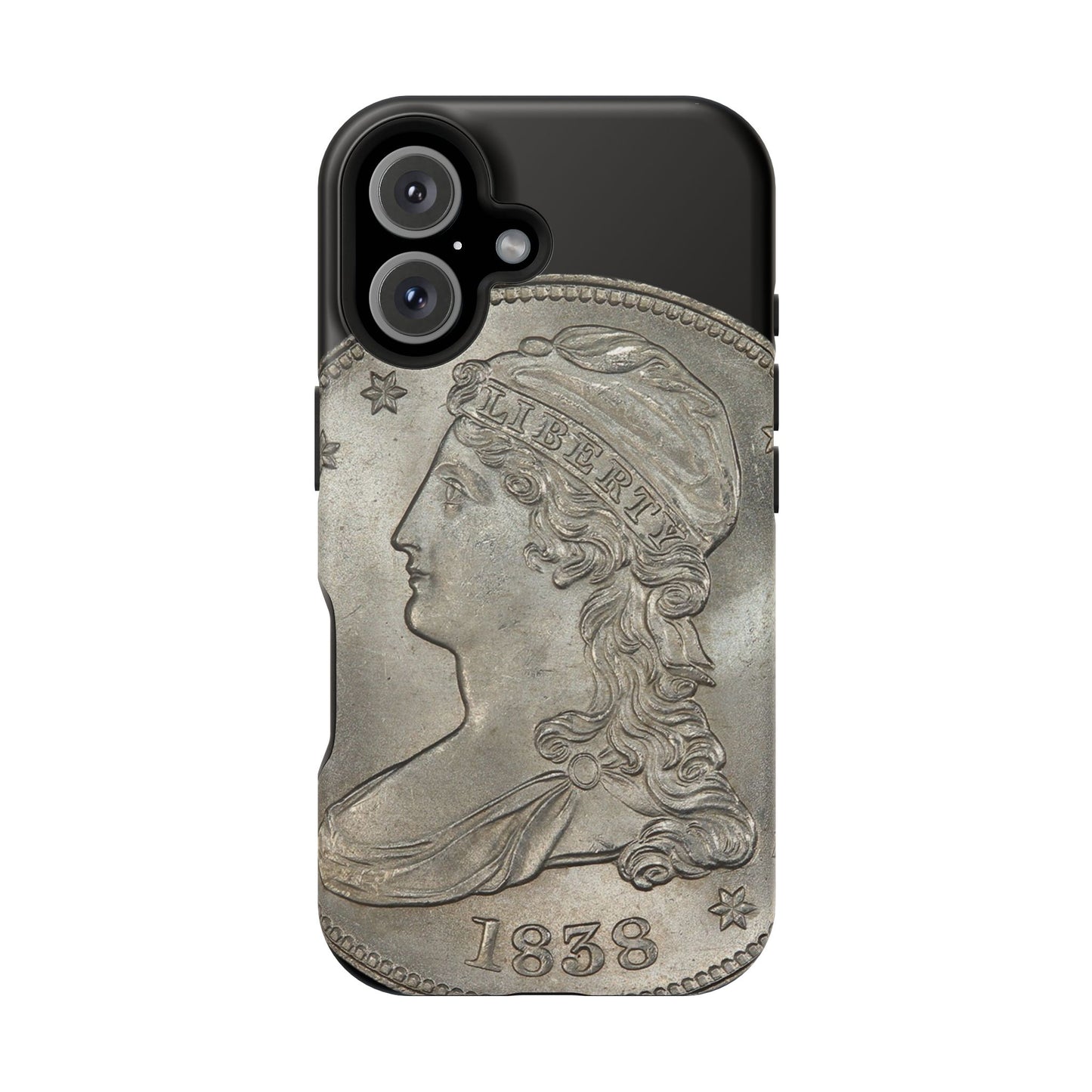 Capped bust Magnetic Tough Case, Phone Protector, Unique Gift, Retro Style, Coin Collecting, Eco-friendly Phone Cover
