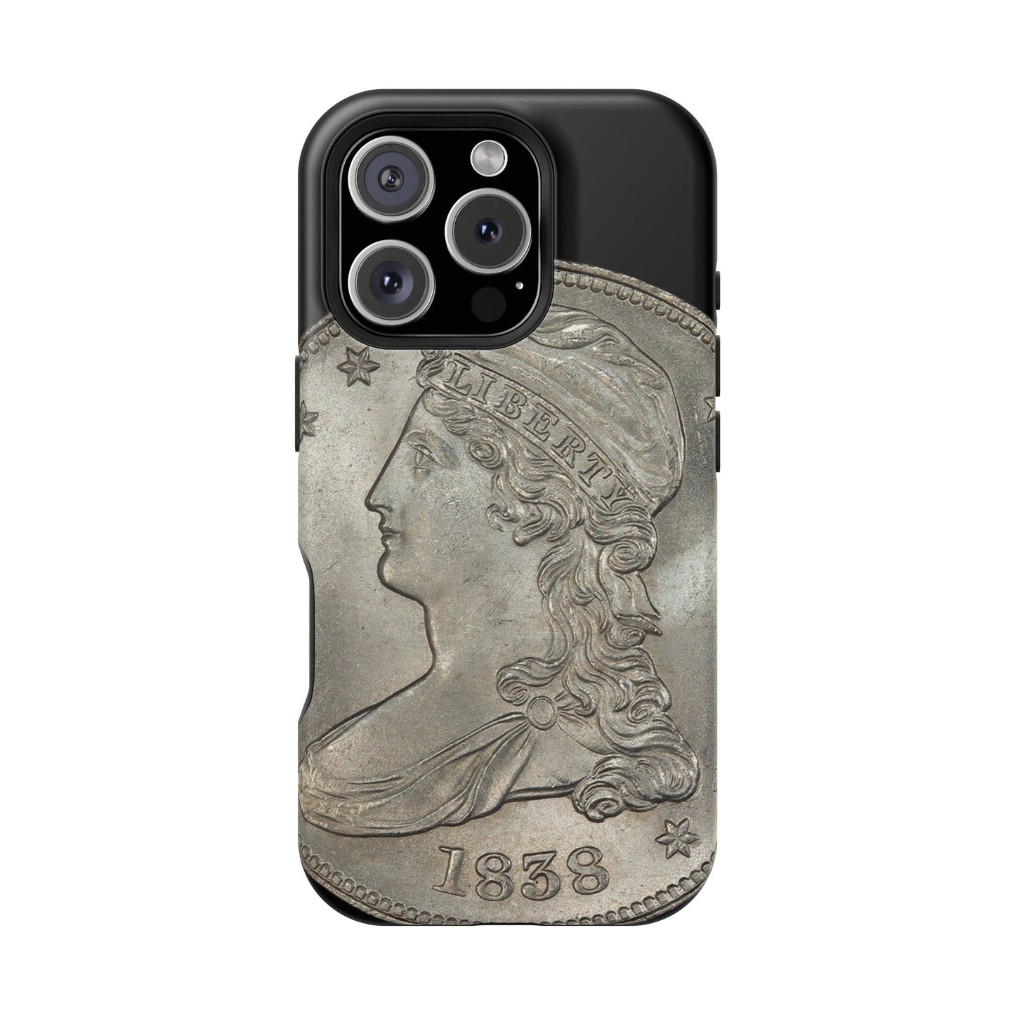 Capped bust Magnetic Tough Case, Phone Protector, Unique Gift, Retro Style, Coin Collecting, Eco-friendly Phone Cover