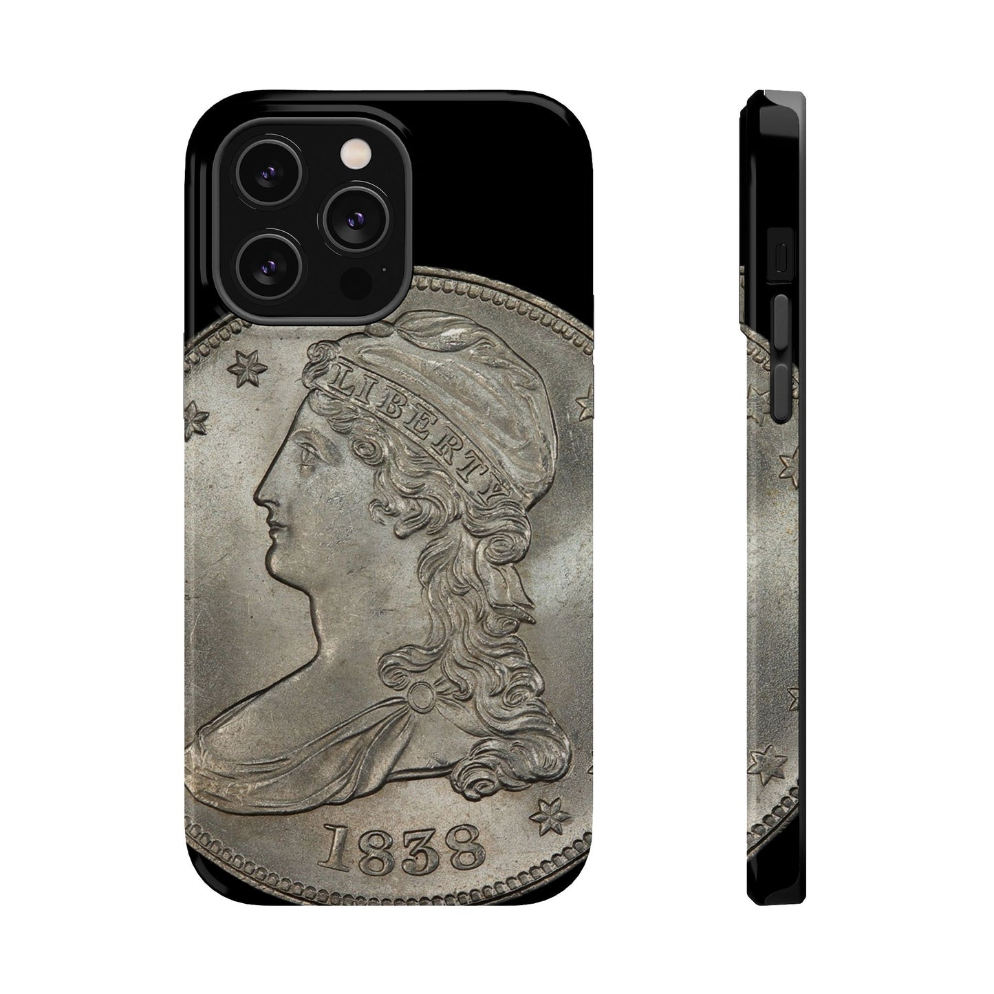 Capped bust Magnetic Tough Case, Phone Protector, Unique Gift, Retro Style, Coin Collecting, Eco-friendly Phone Cover