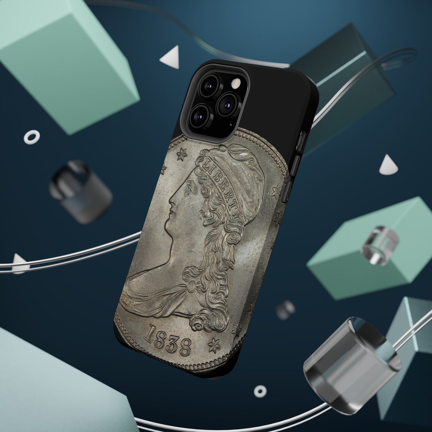 Capped bust Magnetic Tough Case, Phone Protector, Unique Gift, Retro Style, Coin Collecting, Eco-friendly Phone Cover