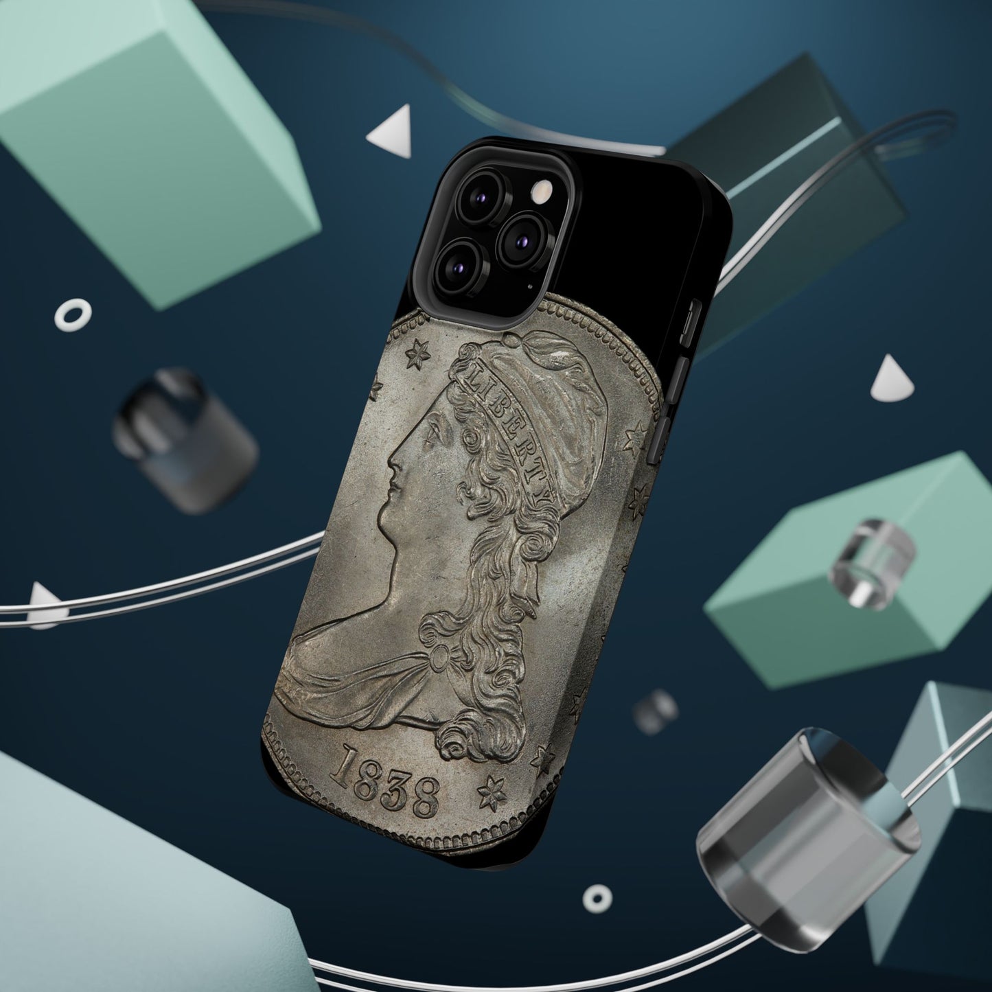 Capped bust Magnetic Tough Case, Phone Protector, Unique Gift, Retro Style, Coin Collecting, Eco-friendly Phone Cover