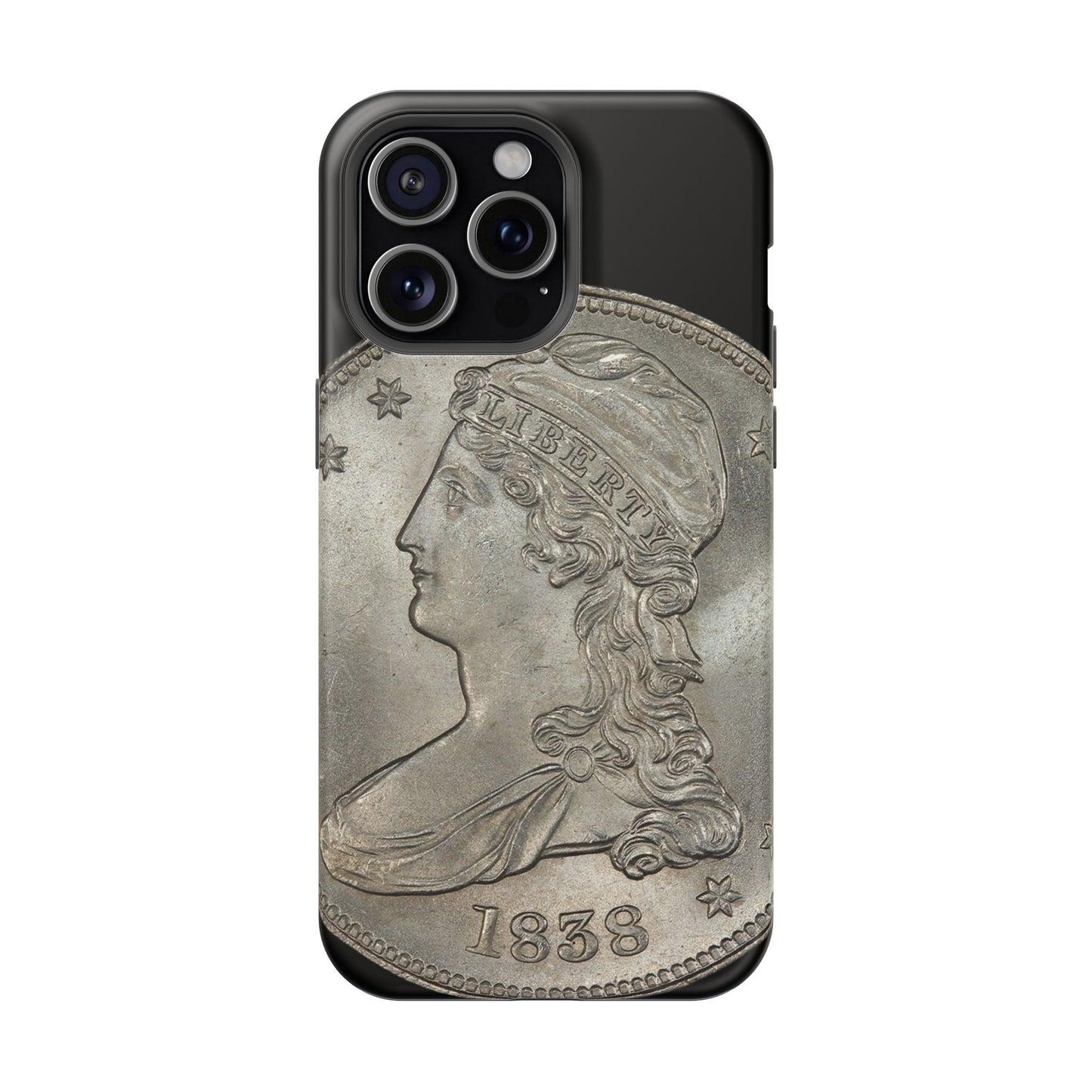 Capped bust Magnetic Tough Case, Phone Protector, Unique Gift, Retro Style, Coin Collecting, Eco-friendly Phone Cover