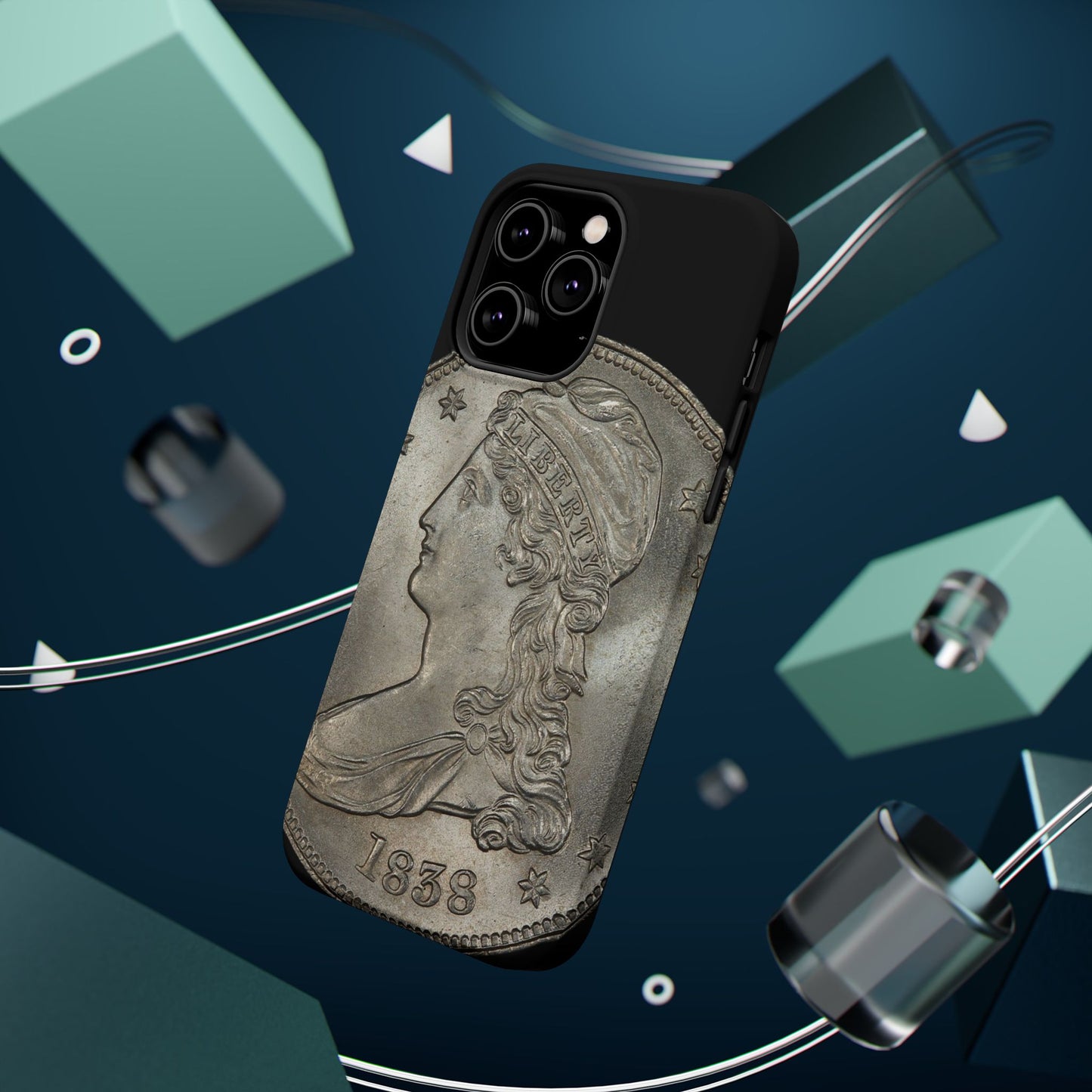 Capped bust Magnetic Tough Case, Phone Protector, Unique Gift, Retro Style, Coin Collecting, Eco-friendly Phone Cover