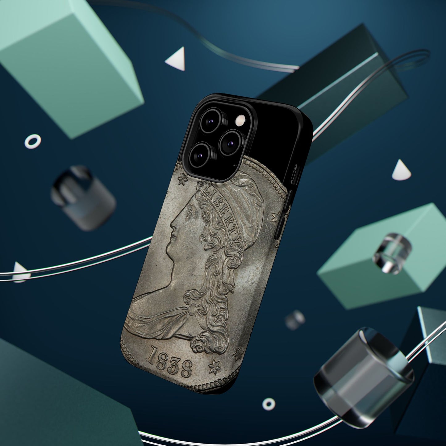Capped bust Magnetic Tough Case, Phone Protector, Unique Gift, Retro Style, Coin Collecting, Eco-friendly Phone Cover