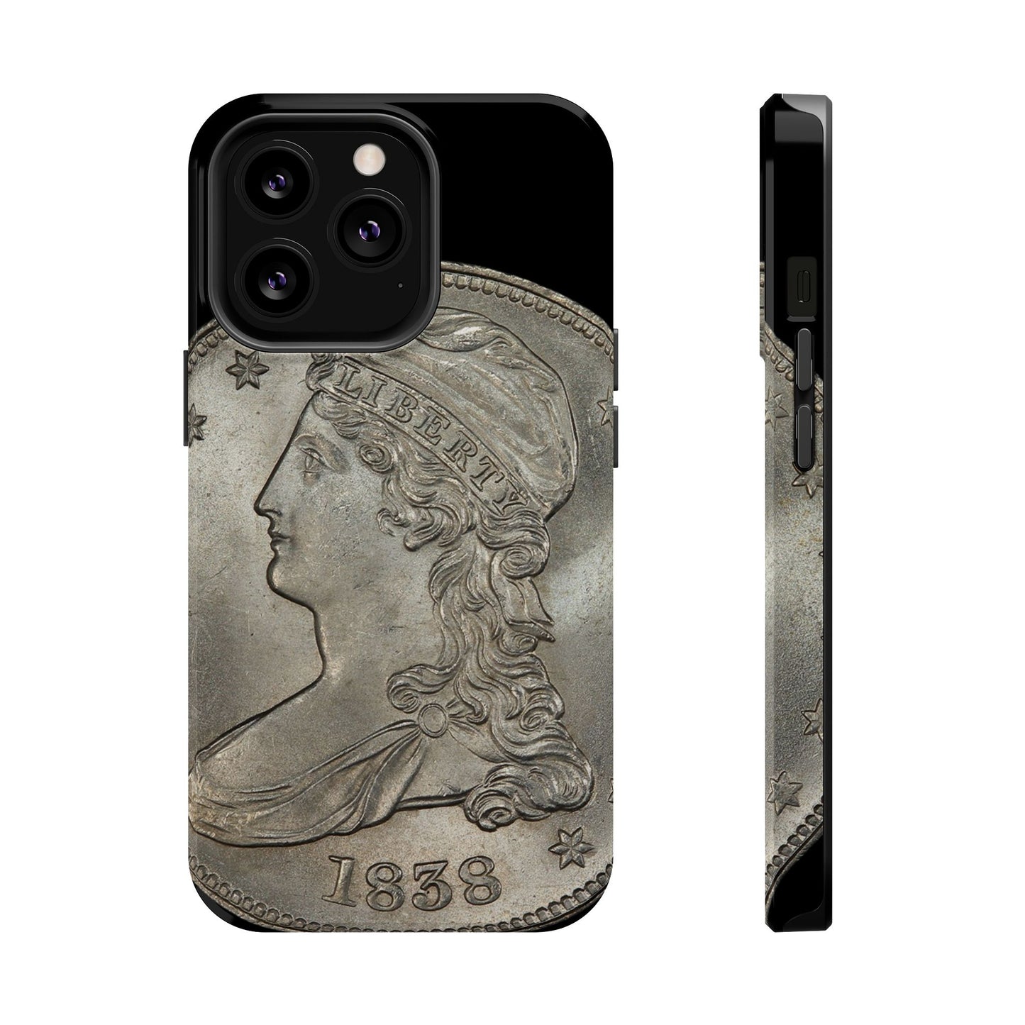 Capped bust Magnetic Tough Case, Phone Protector, Unique Gift, Retro Style, Coin Collecting, Eco-friendly Phone Cover