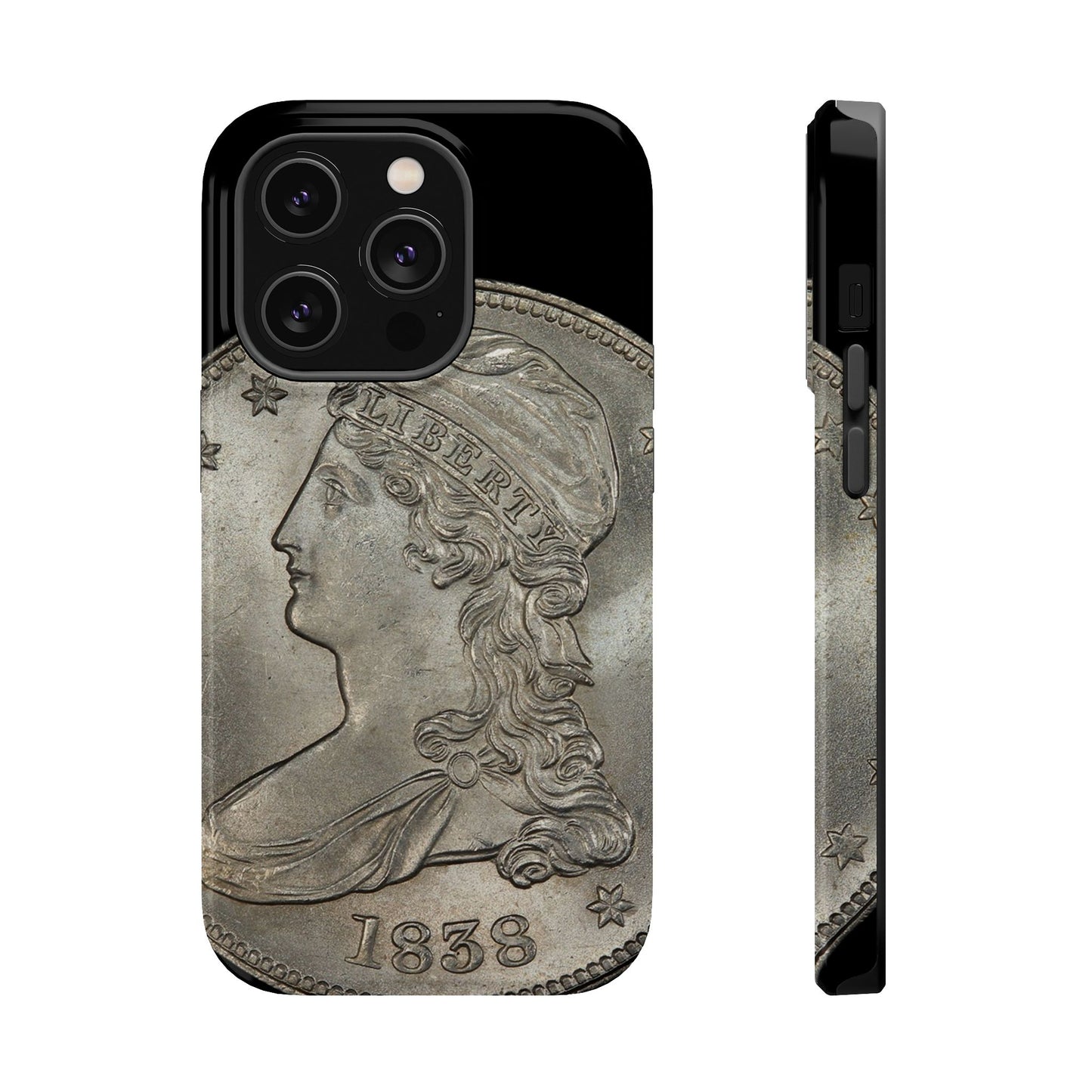 Capped bust Magnetic Tough Case, Phone Protector, Unique Gift, Retro Style, Coin Collecting, Eco-friendly Phone Cover