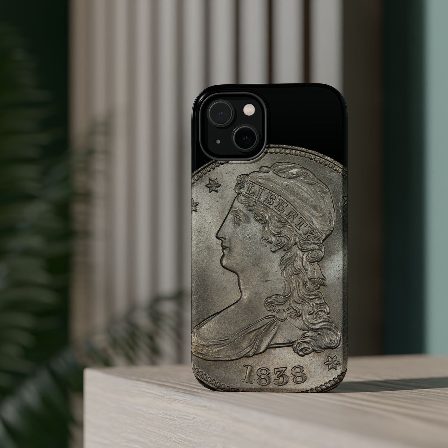 Capped bust Magnetic Tough Case, Phone Protector, Unique Gift, Retro Style, Coin Collecting, Eco-friendly Phone Cover