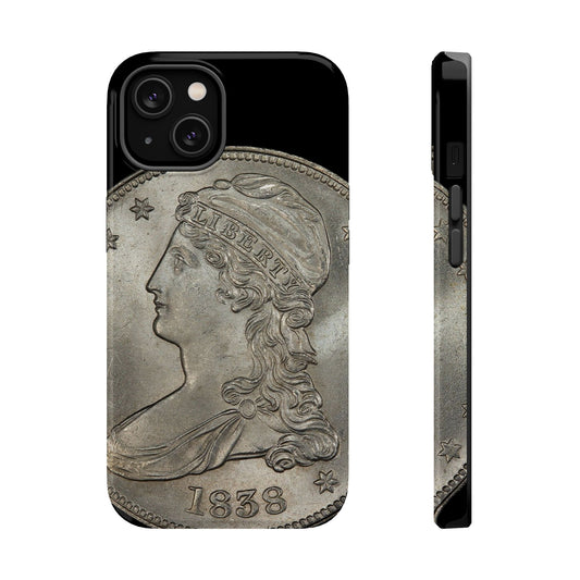 Capped bust Magnetic Tough Case, Phone Protector, Unique Gift, Retro Style, Coin Collecting, Eco-friendly Phone Cover