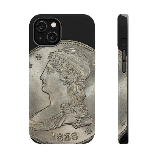 Capped bust Magnetic Tough Case, Phone Protector, Unique Gift, Retro Style, Coin Collecting, Eco-friendly Phone Cover