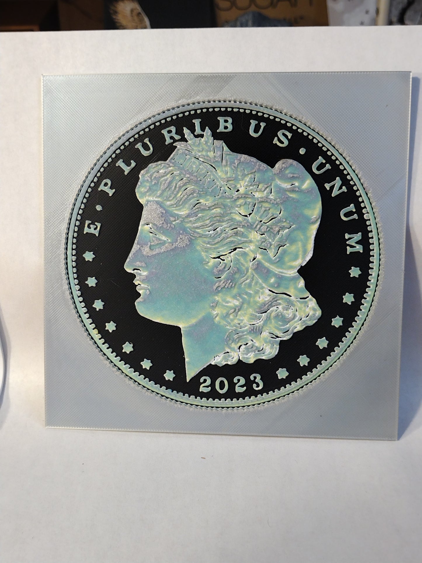 hue forge picture toned morgan silver dollar