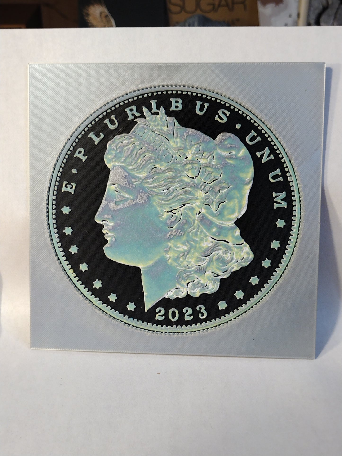 hue forge picture toned morgan silver dollar